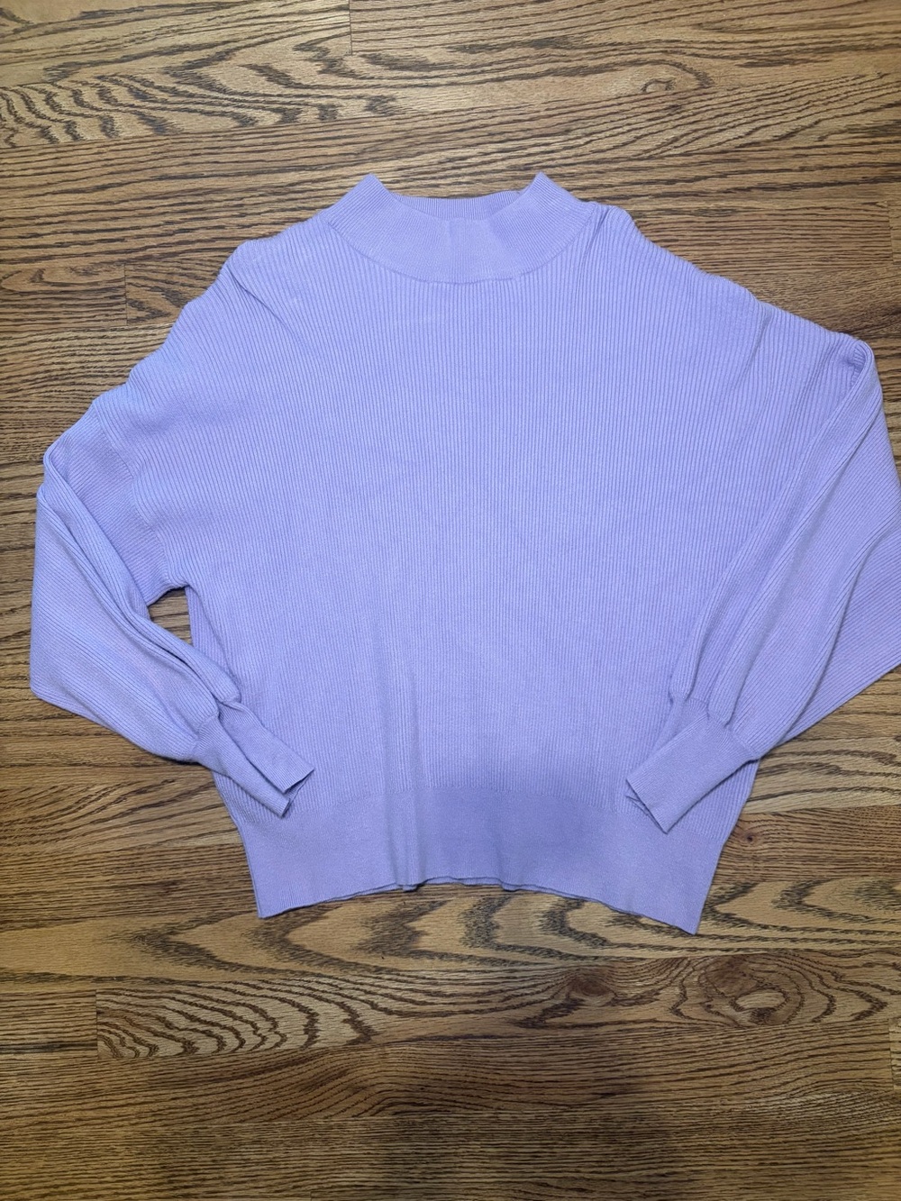 Vici Soft Lavender Ribbed Mock Neck Sweater
